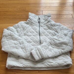 lululemon athletica Cream Quilted Sweatshirt